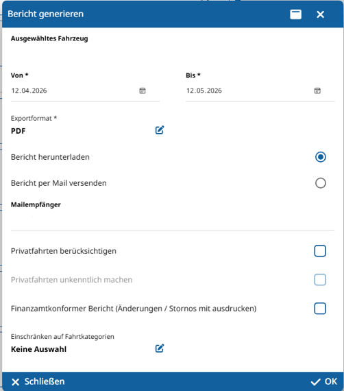 Fahrtenbuchauflage